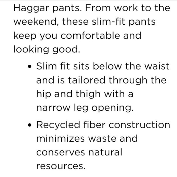 HAGGAR "Life Khaki" Comfort Chino Slim Fit Men's Pants (Size 29/inseam 30) - Picture 9 of 11